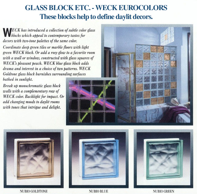 Glass Block - Weck Eurocolor Glass Blocks