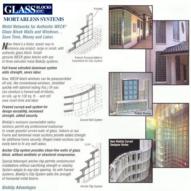 Glass Block Mortarless System